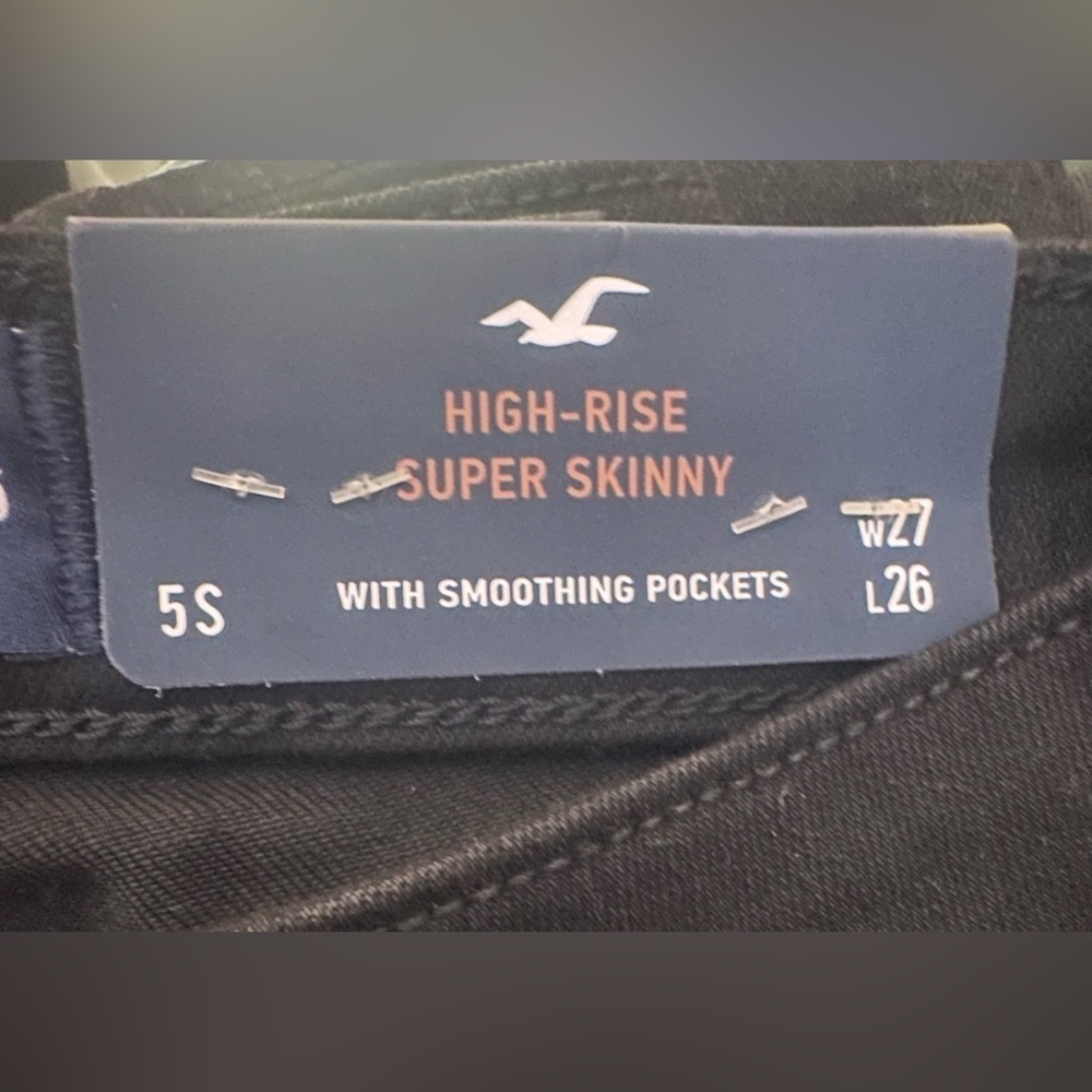 NWT Hollister High-Rise Super Skinny Jeans - Black - Picture 4 of 4